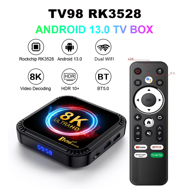 Radxa Rock 5B 16Gb - ТВ-приставка TV98 RK3528 на Android 13,