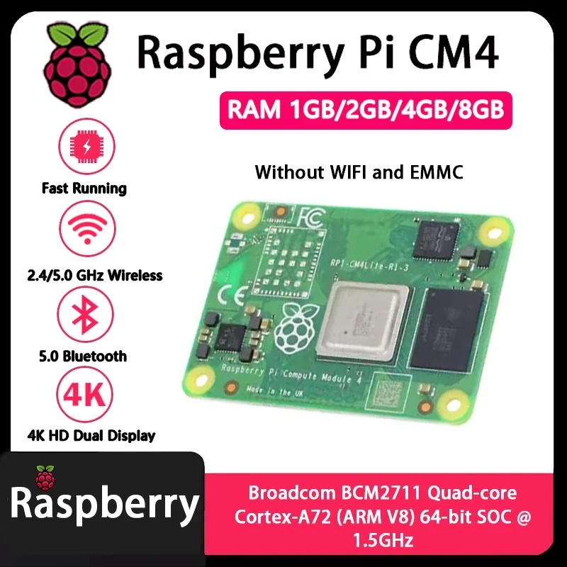 Raspberry Pi CM4, 1 ГБ/2 ГБ/4  – обзор и цена Compute Module 4 32Gb Wifi